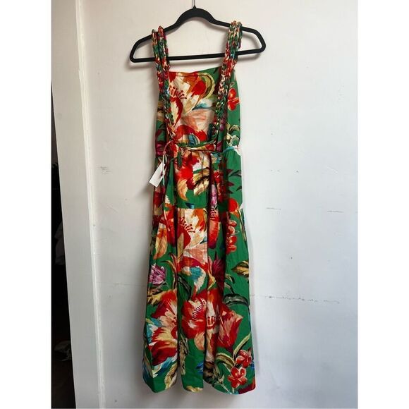 Farm Rio Women's Multicolor Tropicart Floral Sleeveless Midi Dress Large NWT - Picture 9 of 14